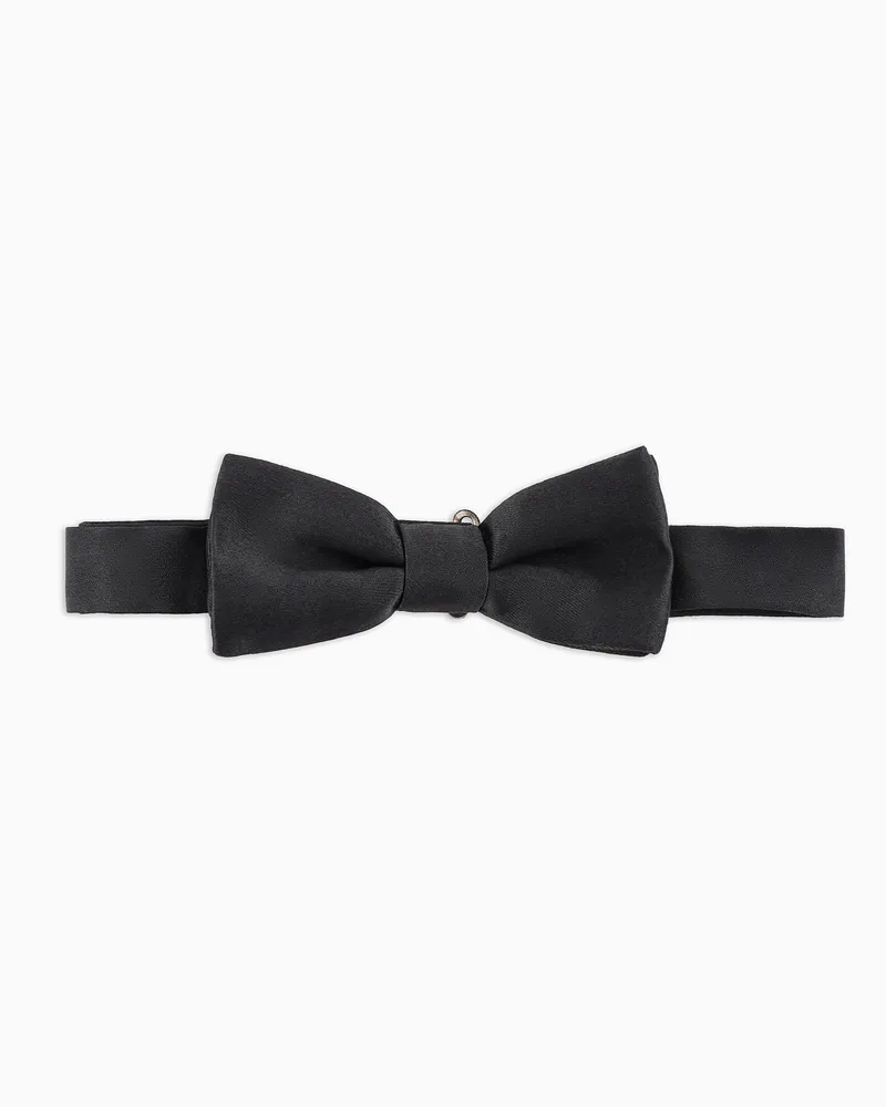 Emporio Armani Fliege aus reiner Seide Schwarz