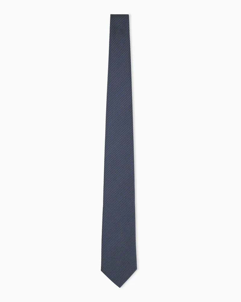 Emporio Armani Krawatte aus Seide mit feinem Mikrokaromuster Braun