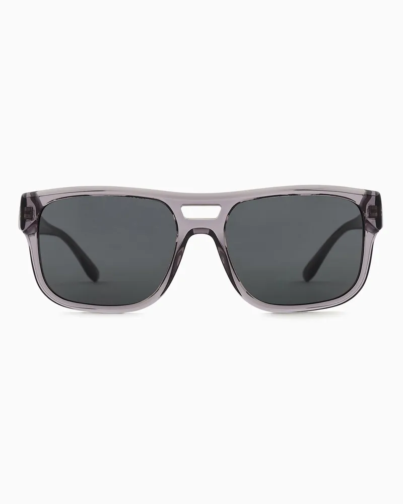 Emporio Armani Sonnenbrille in Pillow-Form für Herren Grau
