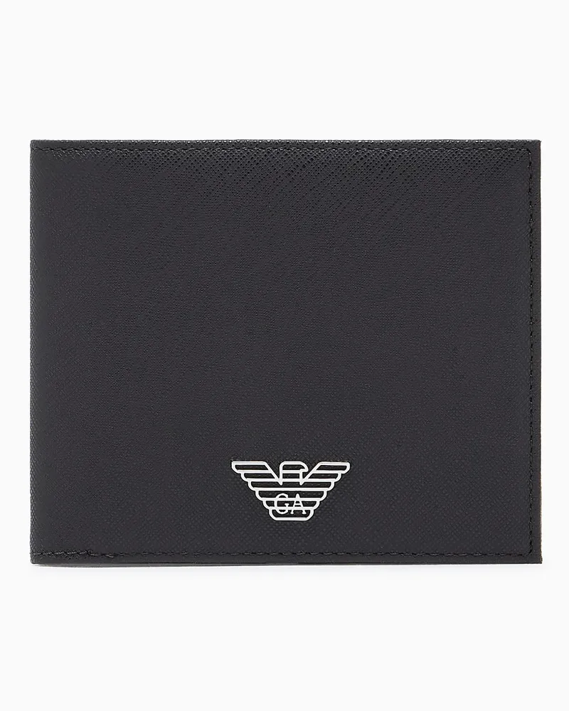 Emporio Armani ASV Portemonnaie aus regeneriertem Saffiano-Leder Braun