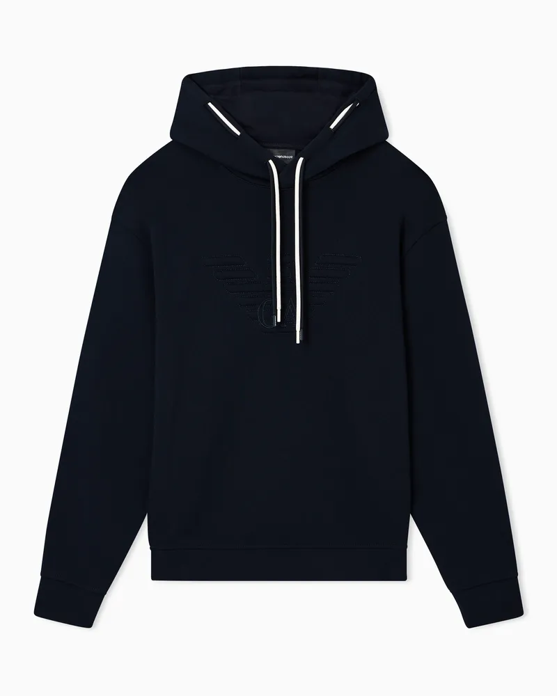 Emporio Armani Crewneck French terry sweatshirt Marineblau
