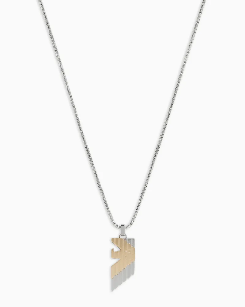 Emporio Armani Kette aus zweifarbigem Edelstahl mit Anhänger Mehrfarbig