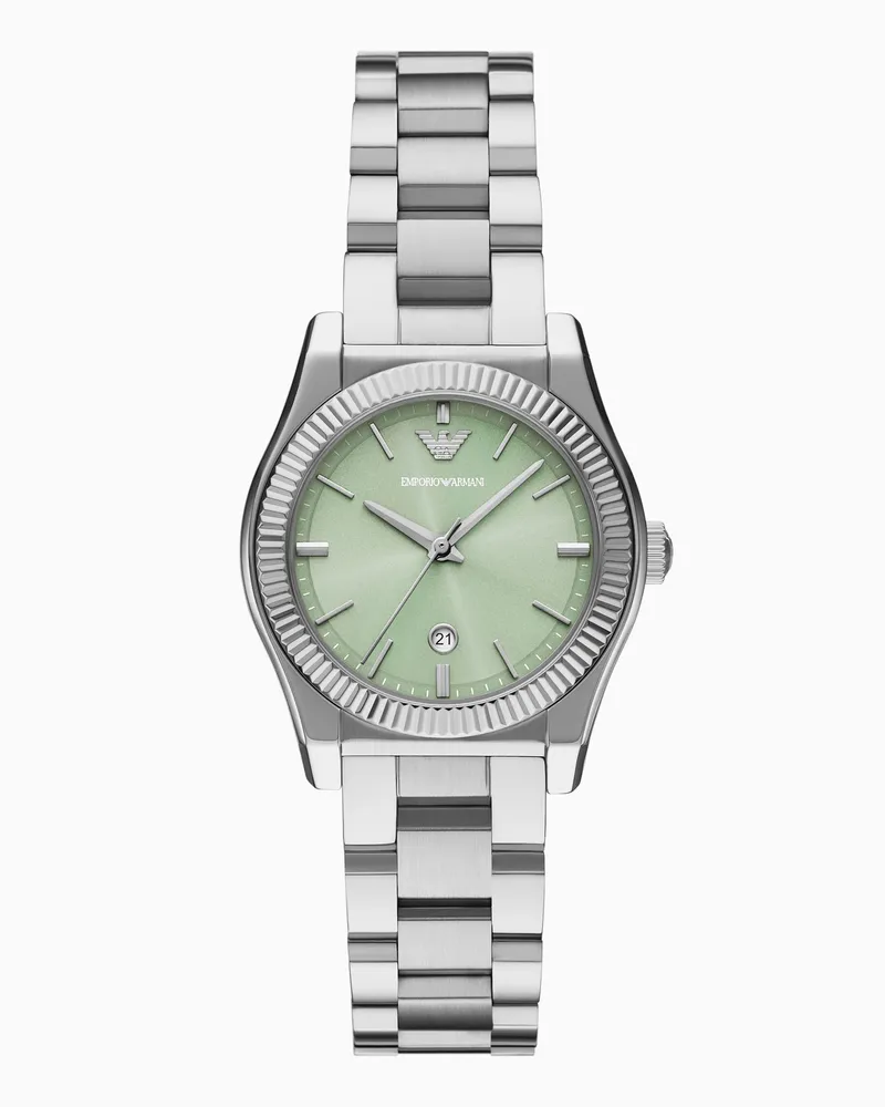 Emporio Armani Dreizeigeruhr aus Edelstahl mit Datumsanzeige Mehrfarbig