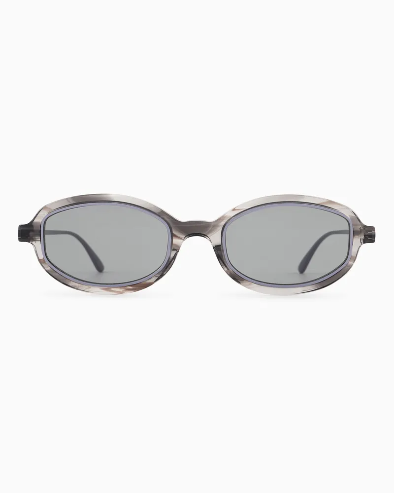 Emporio Armani Sonnenbrille für Damen mit ovaler Form Grau