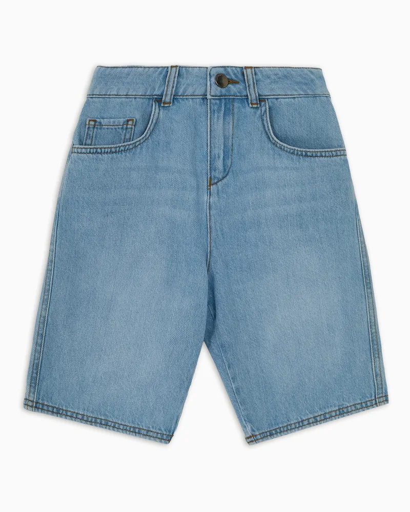 Emporio Armani Bermudashorts im Five-Pocket-Stil aus Denim Blau