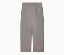 Stoffhose mit 3D-Effekt und Mikromuster