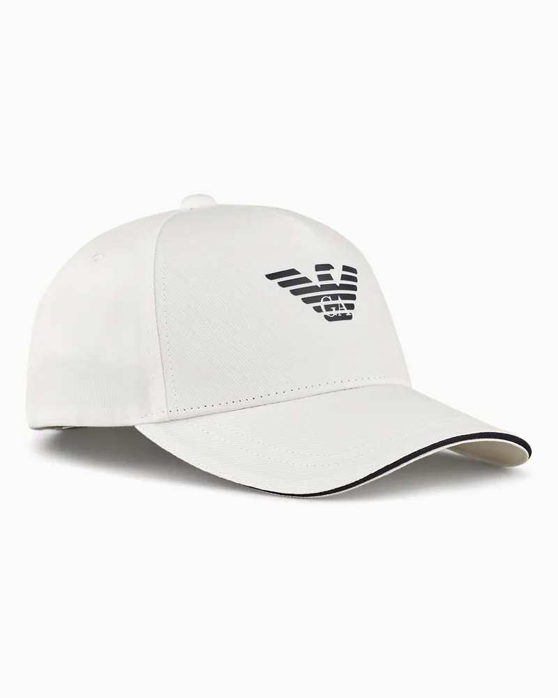 Emporio Armani Baseballcap mit Adler-Print Weiß