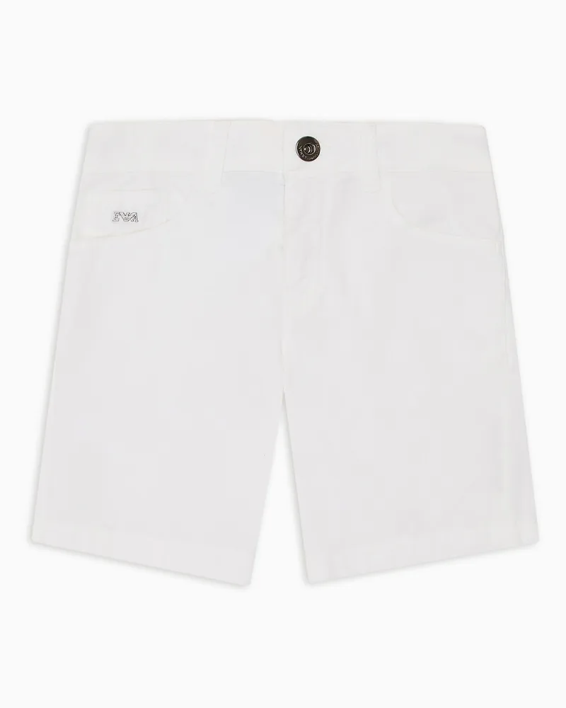 Emporio Armani Bermudashorts im Five-Pocket-Stil aus Baumwolle Weiß