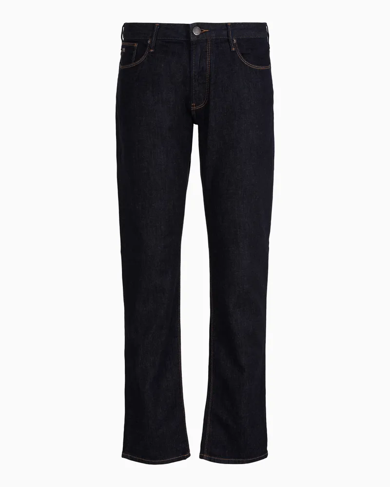 Emporio Armani Jeans J06 in Slim Fit aus gewaschenem Komfort-Denim 11,5 oz Blau