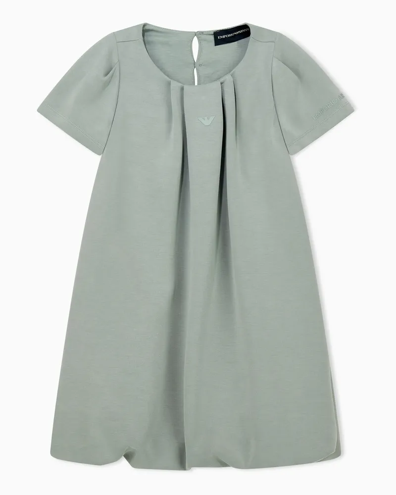 Emporio Armani Regular Fit Kurzarmkleid aus Modaljersey mit Faltendetail Grün