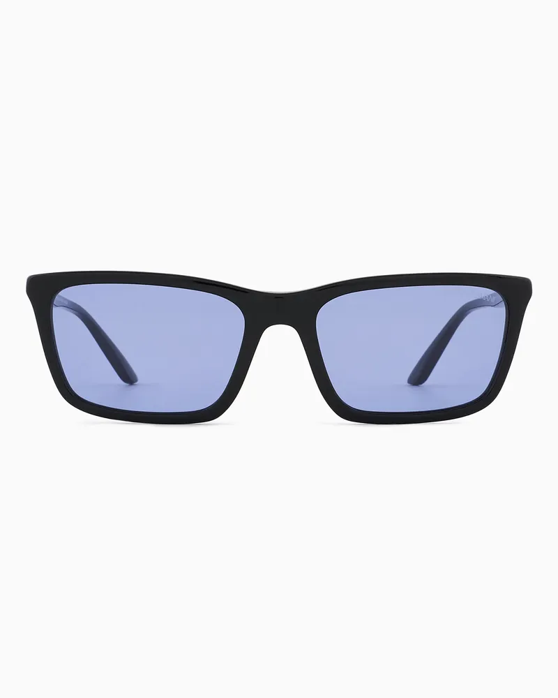 Emporio Armani Sonnenbrille mit eckiger Fassung für Damen Schwarz