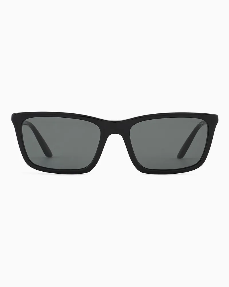 Emporio Armani Sonnenbrille mit eckiger Fassung für Damen Schwarz