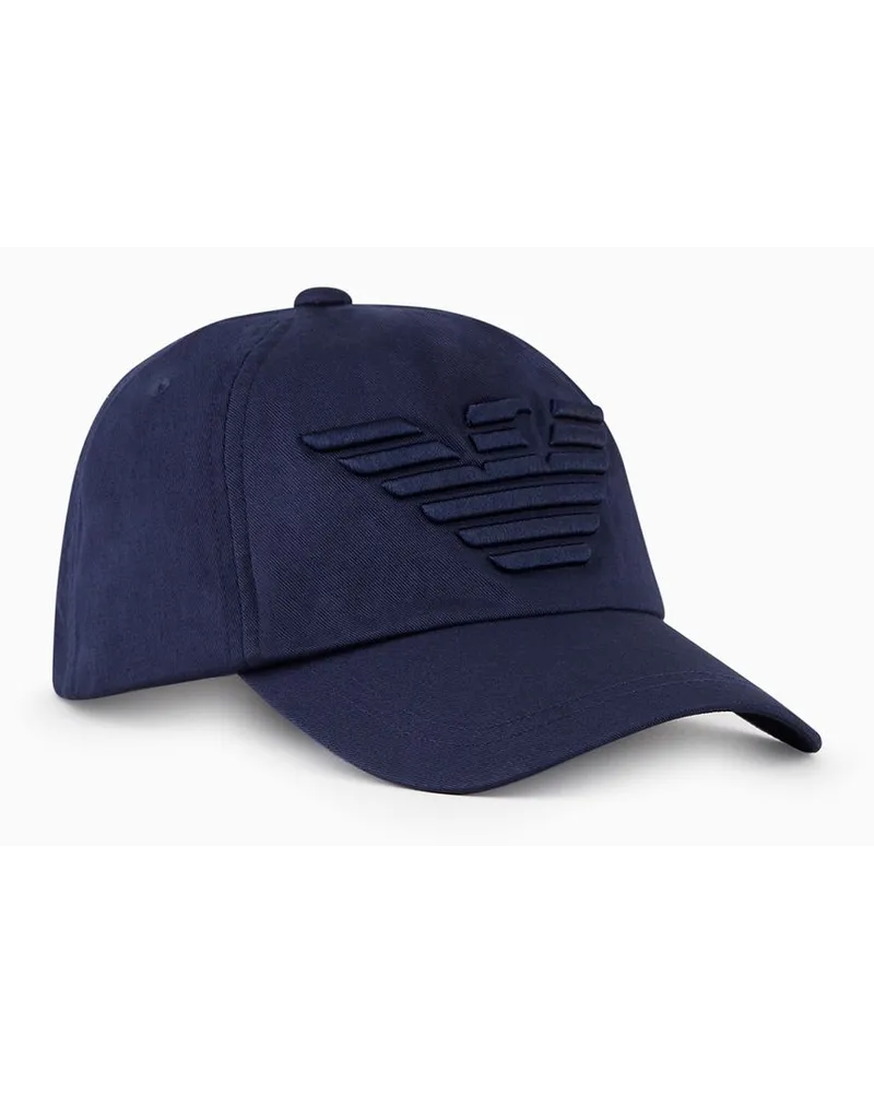 Emporio Armani Baseballcap mit Aufgesticktem Maxi-adler Blau