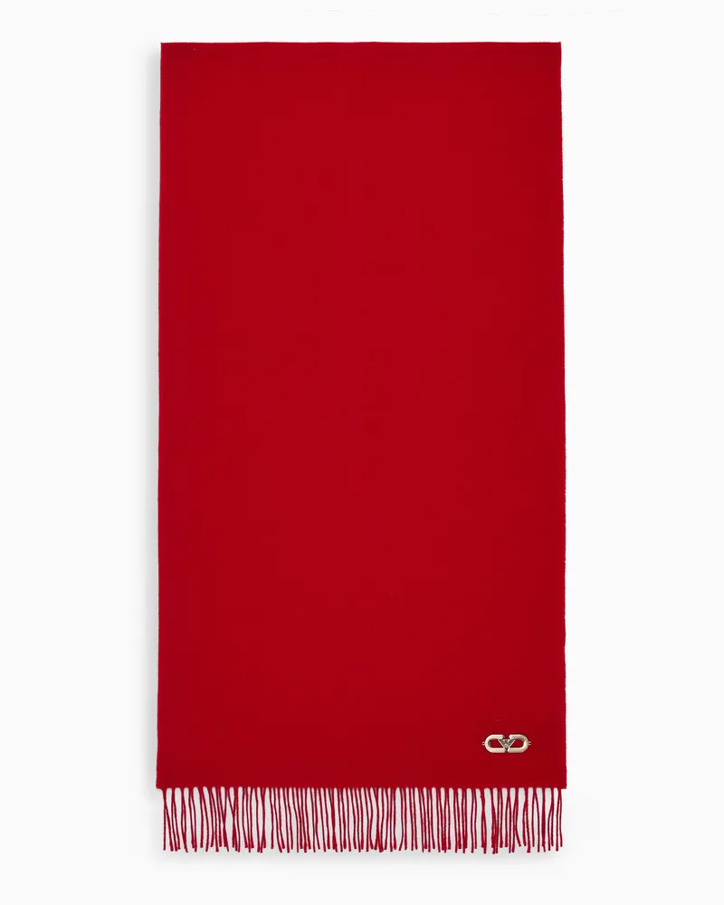Emporio Armani Wool and cashmere scarf Lunar New Year Rot