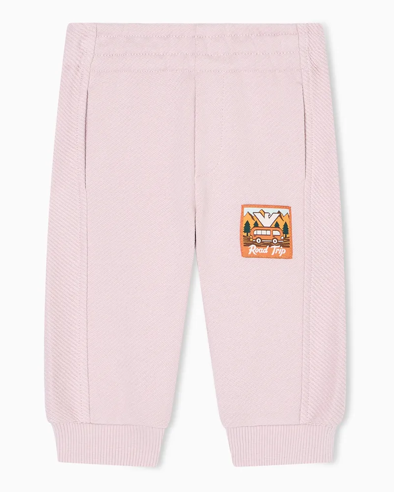 Emporio Armani ASV Manga Bear Crew Jogginghose aus Bio-Jersey-Interlock Pink