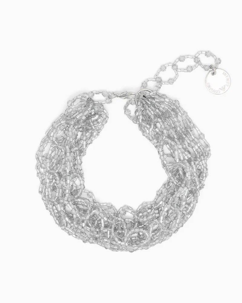 Emporio Armani Armband mit Gitternetzstruktur Hellblau