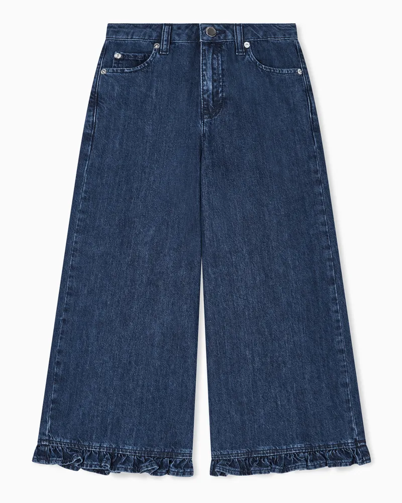 Emporio Armani Jeans aus Denim mit Rüschen Blau
