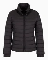 Emporio Armani Asv Wasserabweisende Steppjacke aus Recyceltem Nylon Schwarz