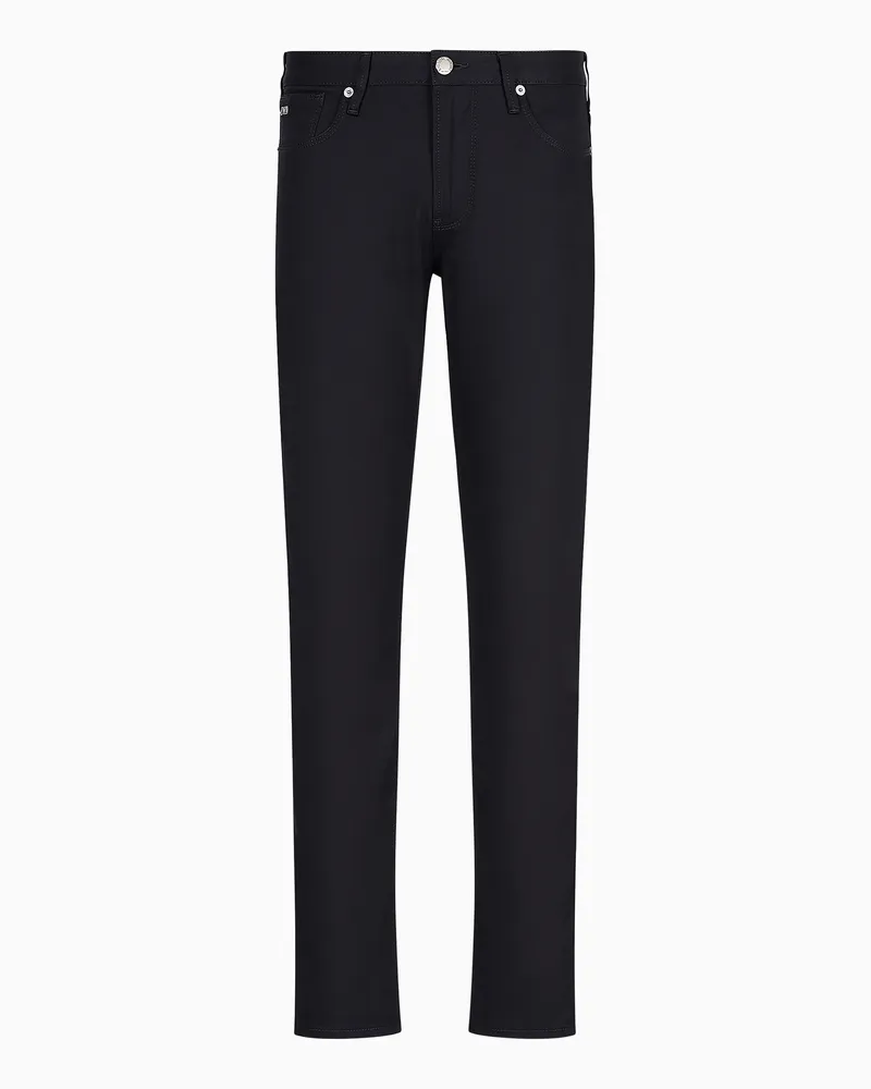 Emporio Armani Hose J06 in Slim Fit aus Twill-Stretch Marineblau