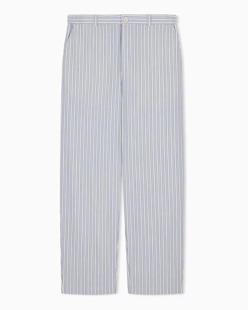 Emporio Armani Nadelstreifenhose mit geradem Bein aus Stretch-Schurwolle Gemustert
