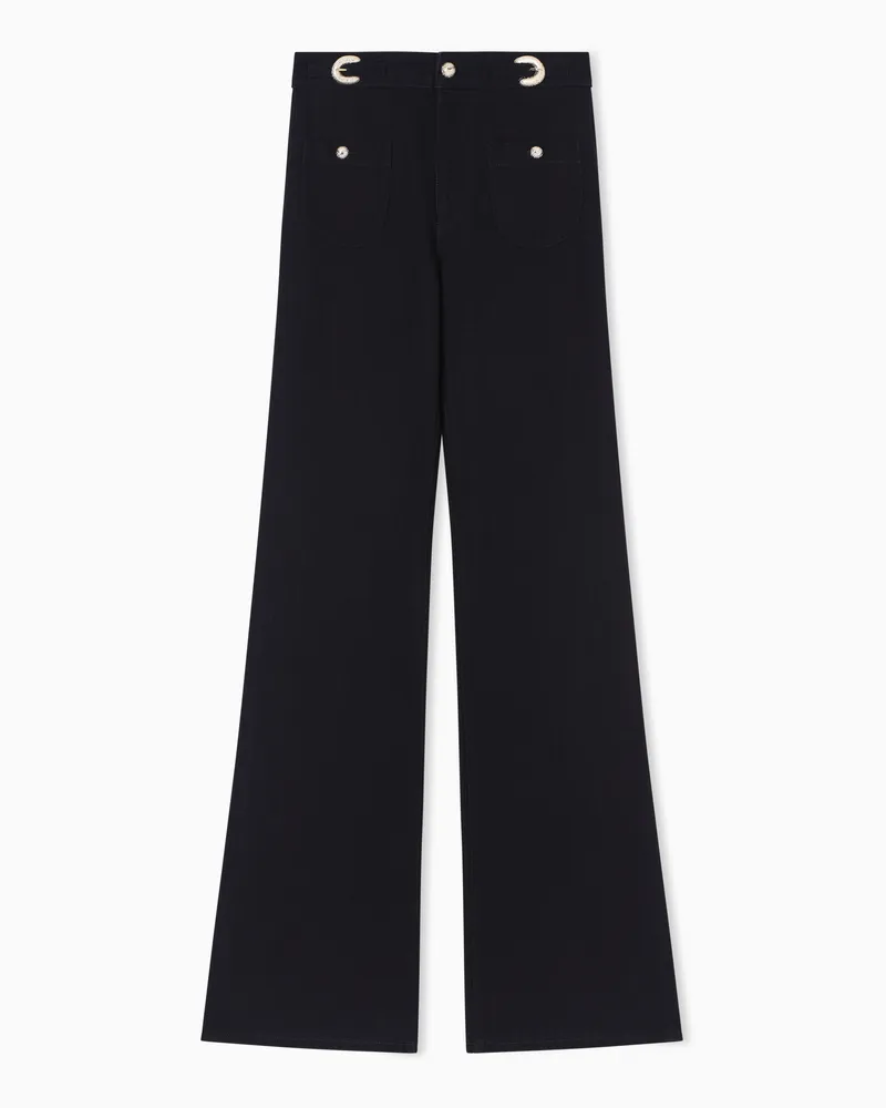 Emporio Armani J9H slim fit jeans in lyocell blend denim with buckle detail Schwarz