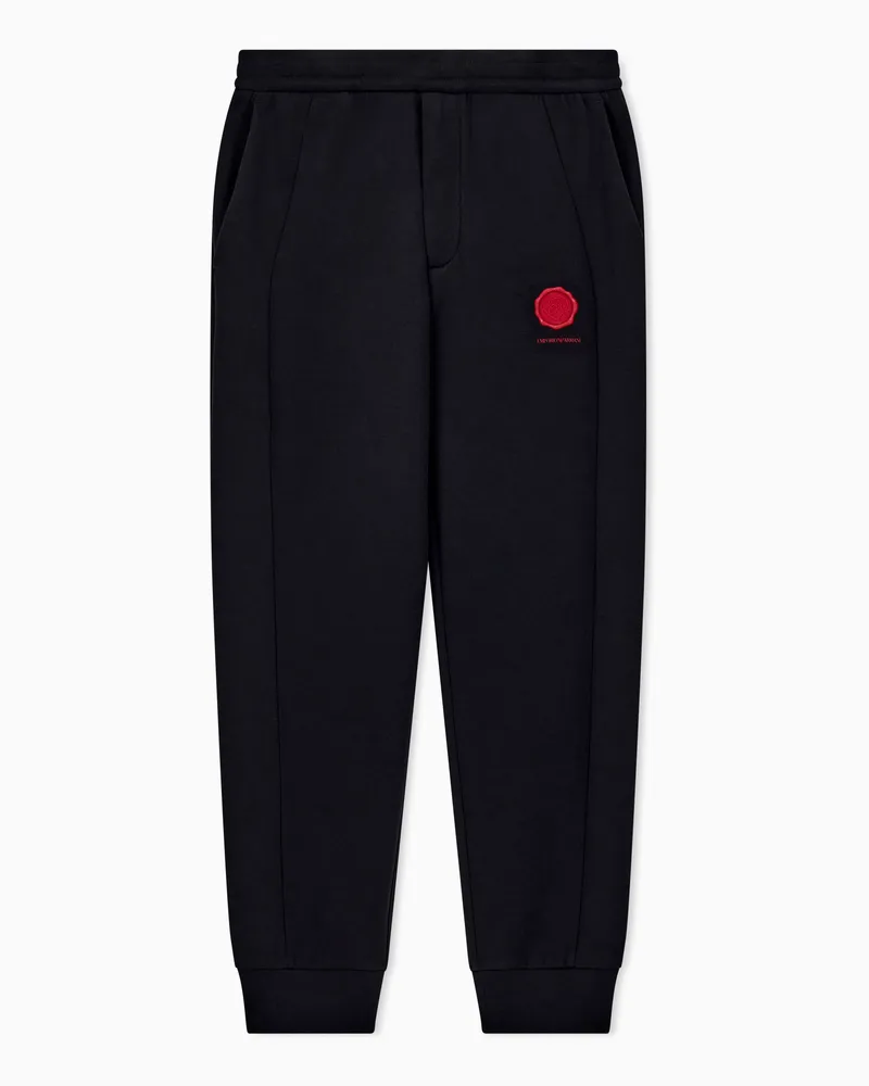 Emporio Armani Jogginghose aus Double Jersey Valentine's Day Capsule Schwarz