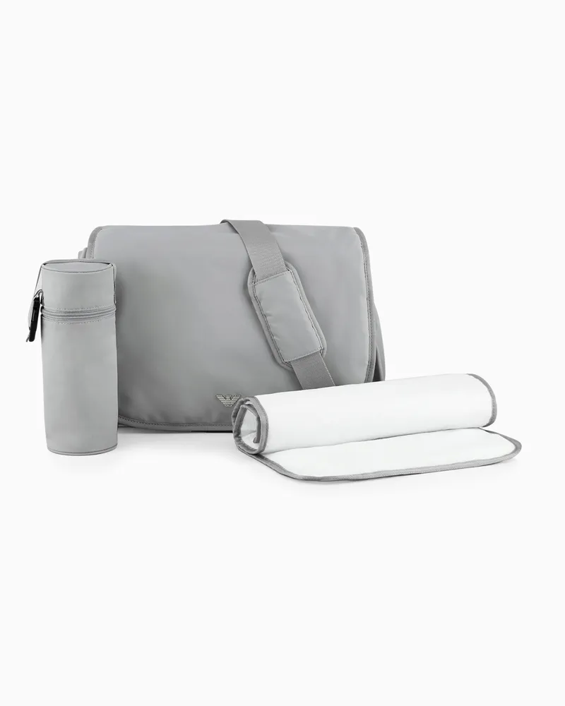 Emporio Armani Mummy Bag Set mit Adler-Plakette Grau
