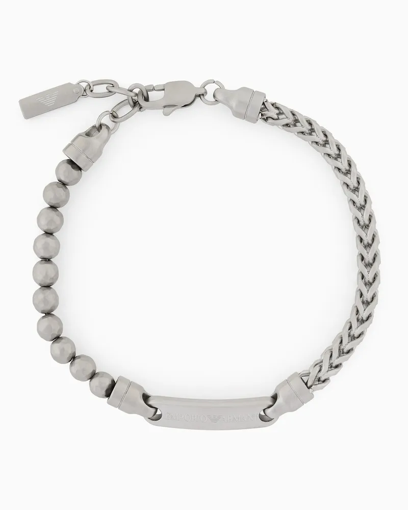 Emporio Armani Edelstahl-Plattenarmreifen Mehrfarbig