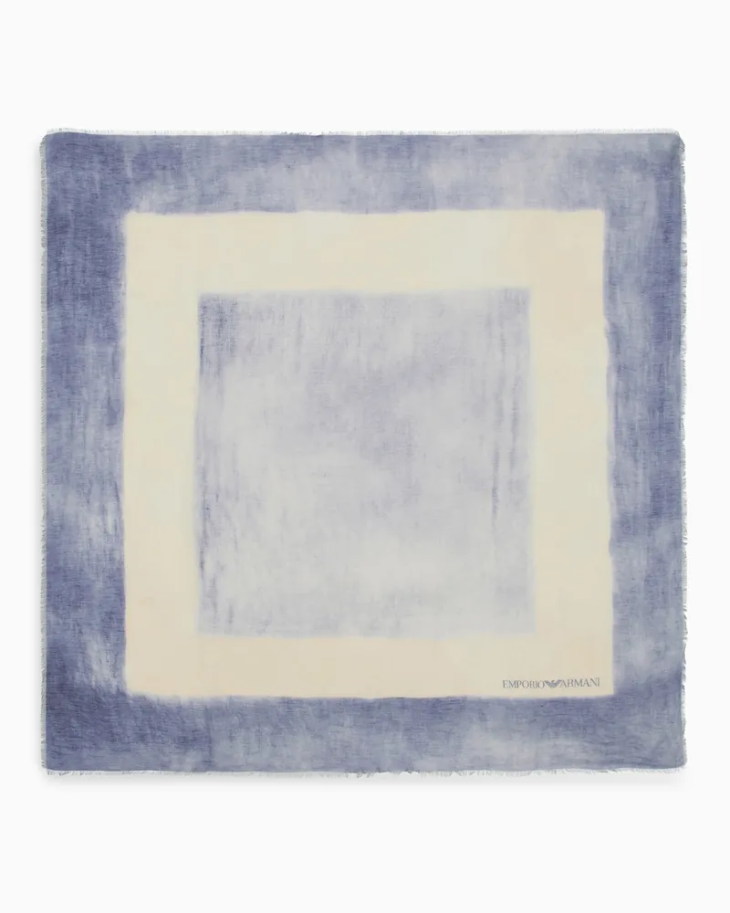 Emporio Armani Tuch aus angerauter Modalmischung Blau