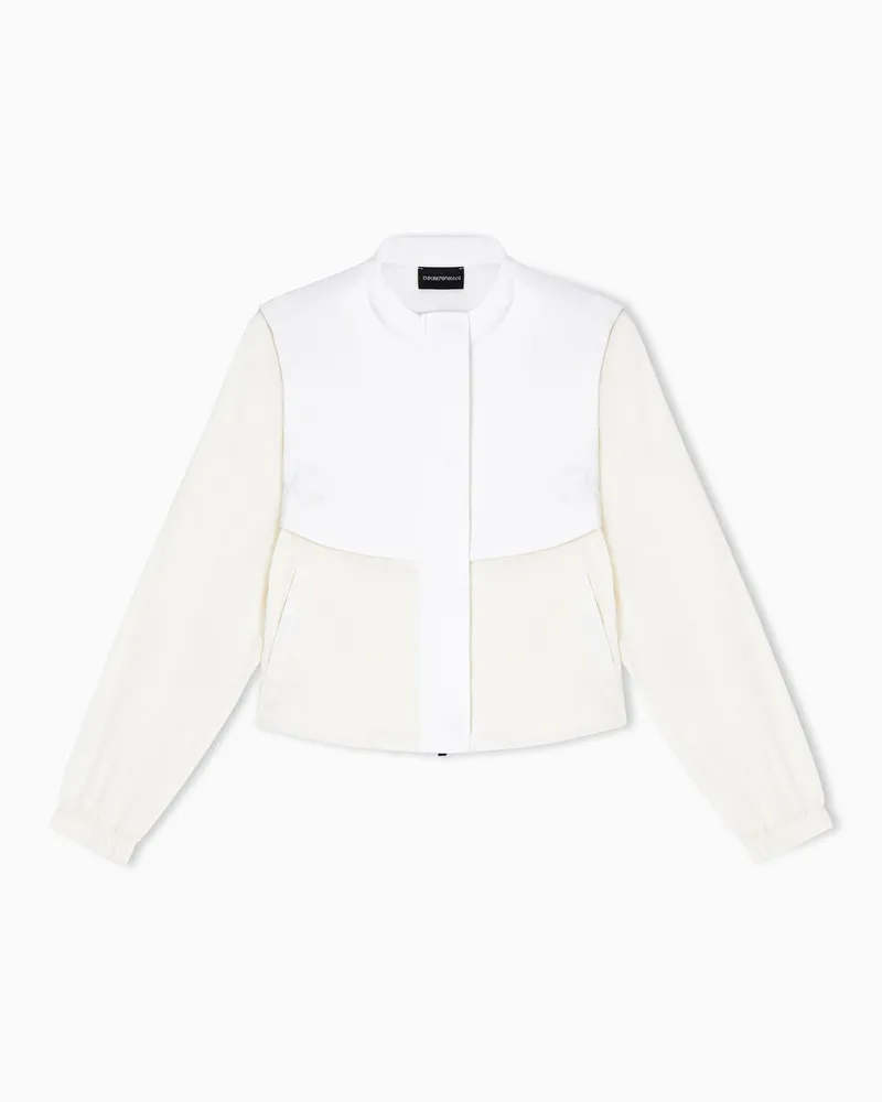 Emporio Armani Stretch double jersey blouson Weiß