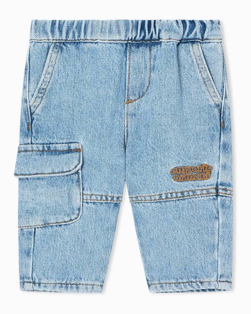 Emporio Armani Jeans aus Denim mit elastischem Bund und Logo-Stickerei Blau