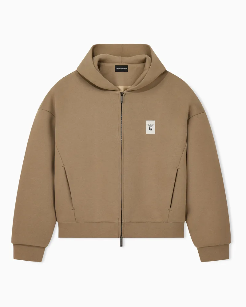 Emporio Armani Sweatshirts mit Reißverschluss Beige