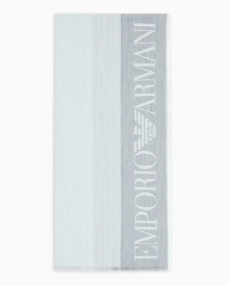 Emporio Armani Stola mit mehrfarbigen vertikalen Bändern Schwarz