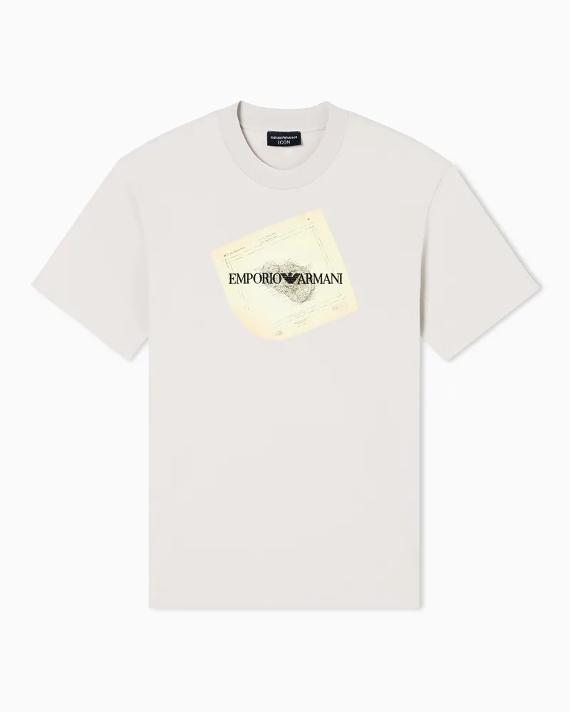 Emporio Armani Relaxed Fit T-Shirts Beige