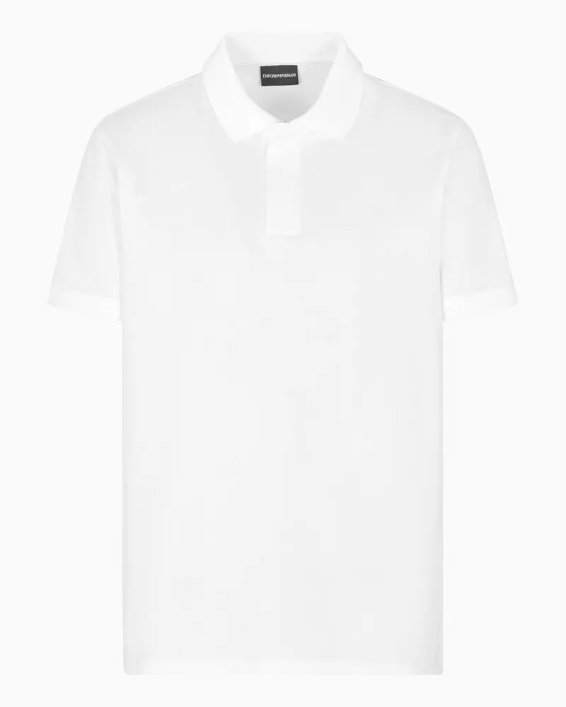 Emporio Armani Travel Essential Pikee-Poloshirt Weiß