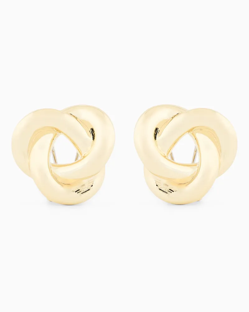 Emporio Armani Ohrstecker aus goldfarbenem Messing Mehrfarbig