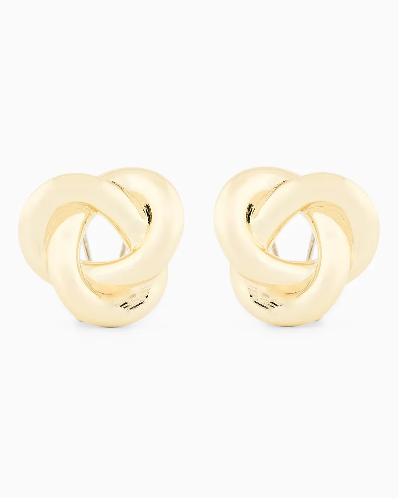 Emporio Armani Ohrstecker aus goldfarbenem Messing Mehrfarbig