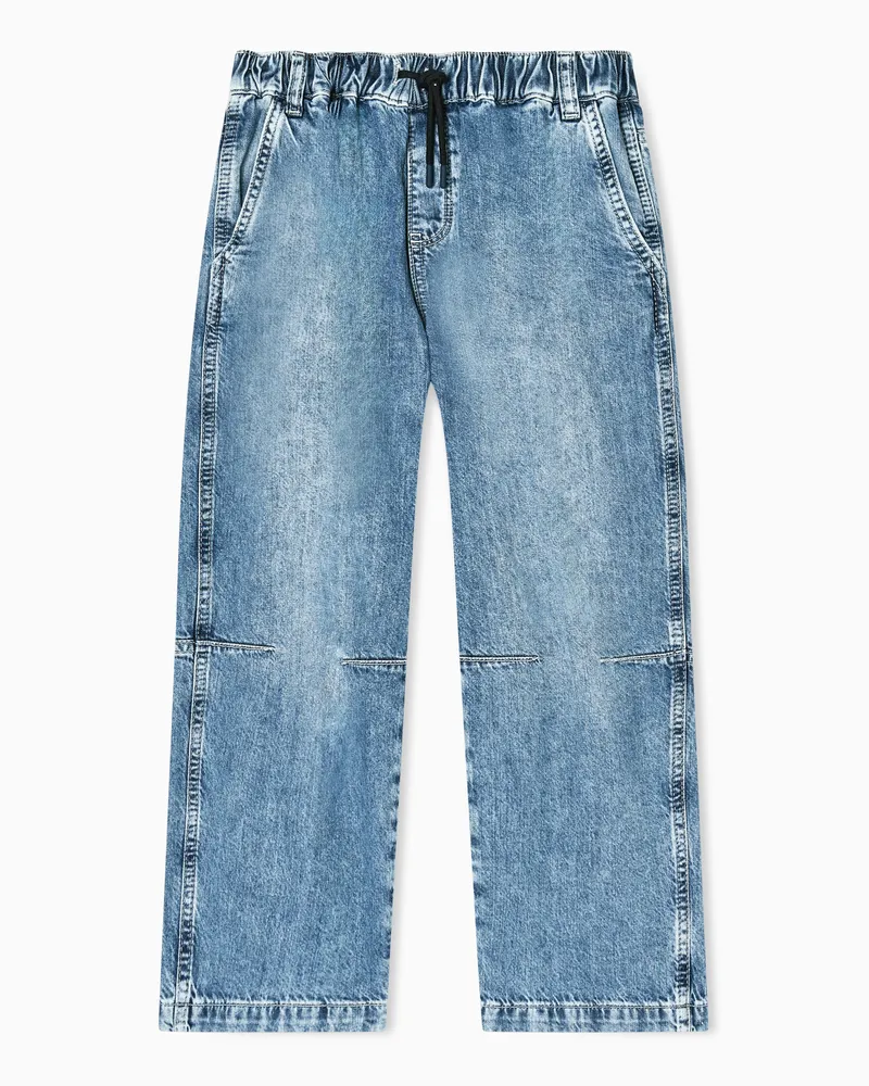 Emporio Armani Jeans aus Denim mit Tunnelzug Blau