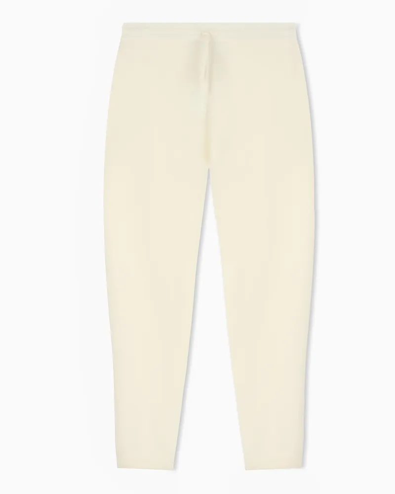 Emporio Armani Reisehose Essential im Regular Fit aus Schurwolle Weiß