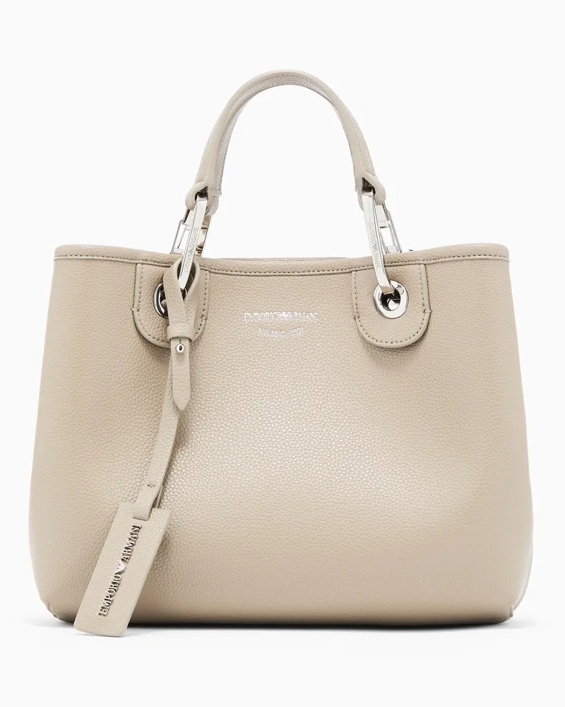 Emporio Armani Kleiner Shopper MyEA mit Hirsch-Print Beige