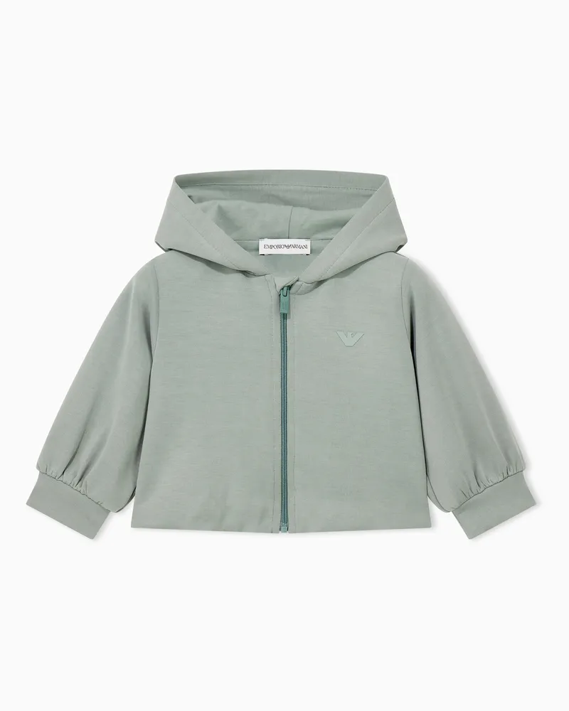Emporio Armani Regular Fit Kapuzenjacke aus Modaljersey mit Reißverschluss Grün
