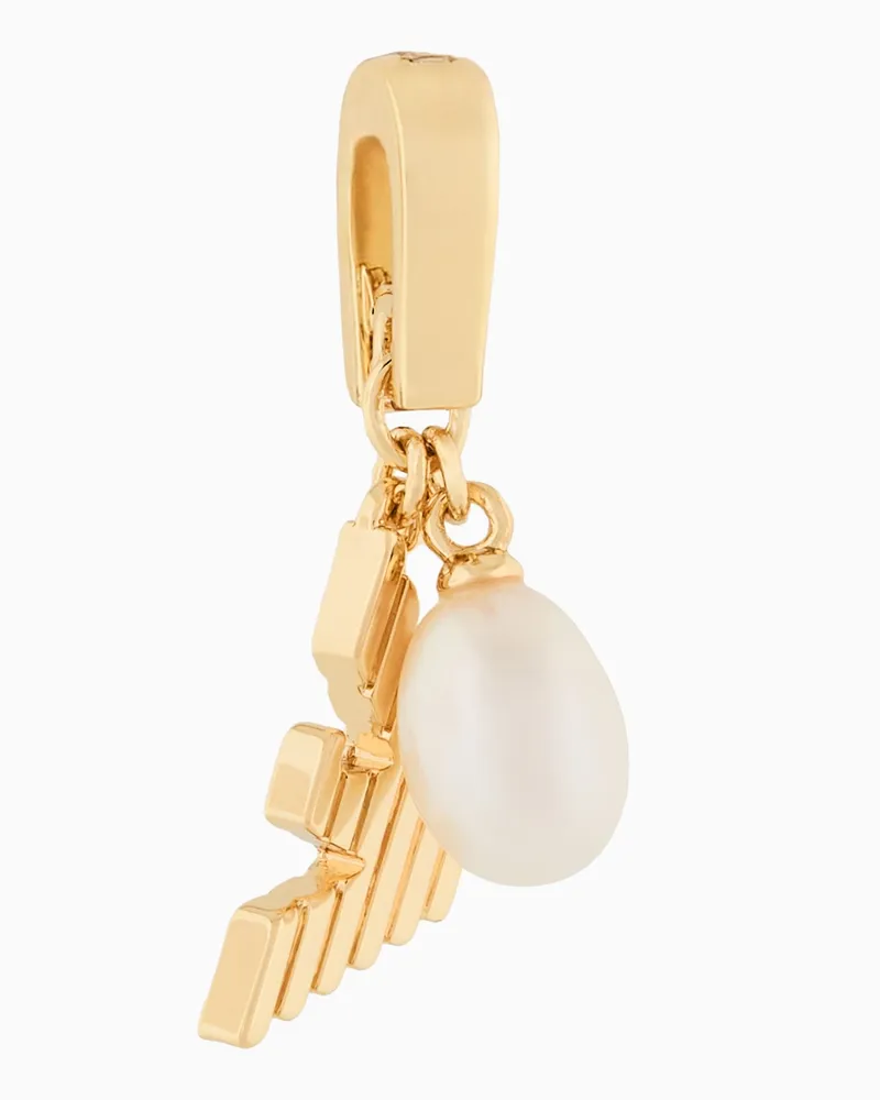 Emporio Armani Goldfarbener Messing-Anhänger Mehrfarbig