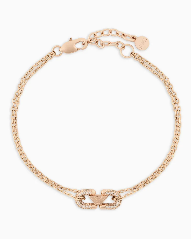 Emporio Armani Armband aus Roségoldmessing Mehrfarbig