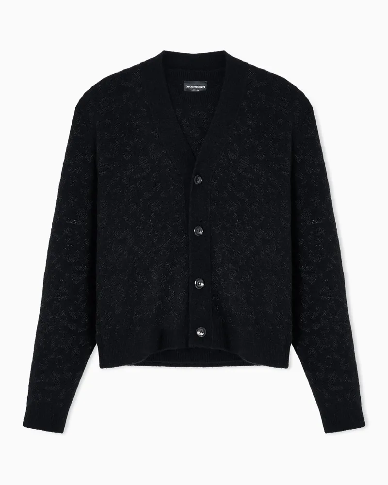 Emporio Armani Set aus Cardigan und Top aus Alpaka- und Lurex-Jacquard-Mischgewebe Limited Edition Schwarz