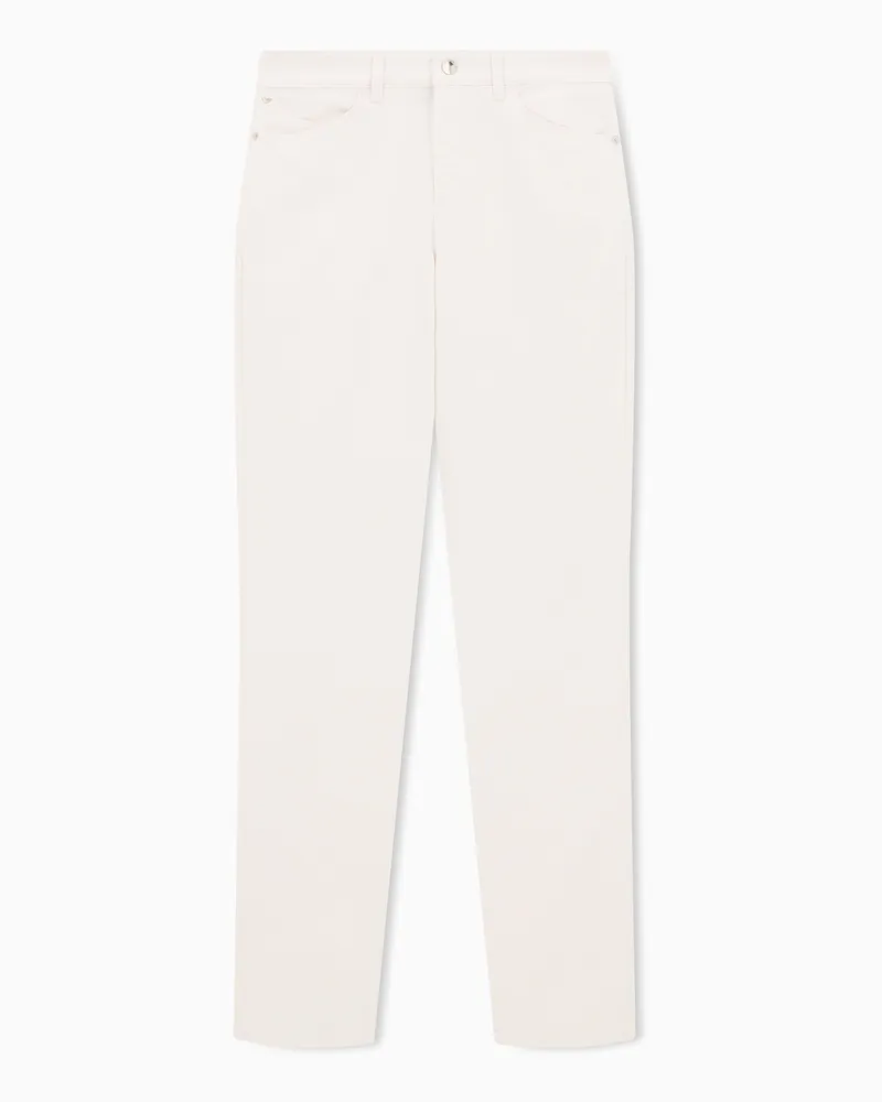 Emporio Armani J18 Jeans aus Comfort-Denim mit hoher Taille Essential Weiß