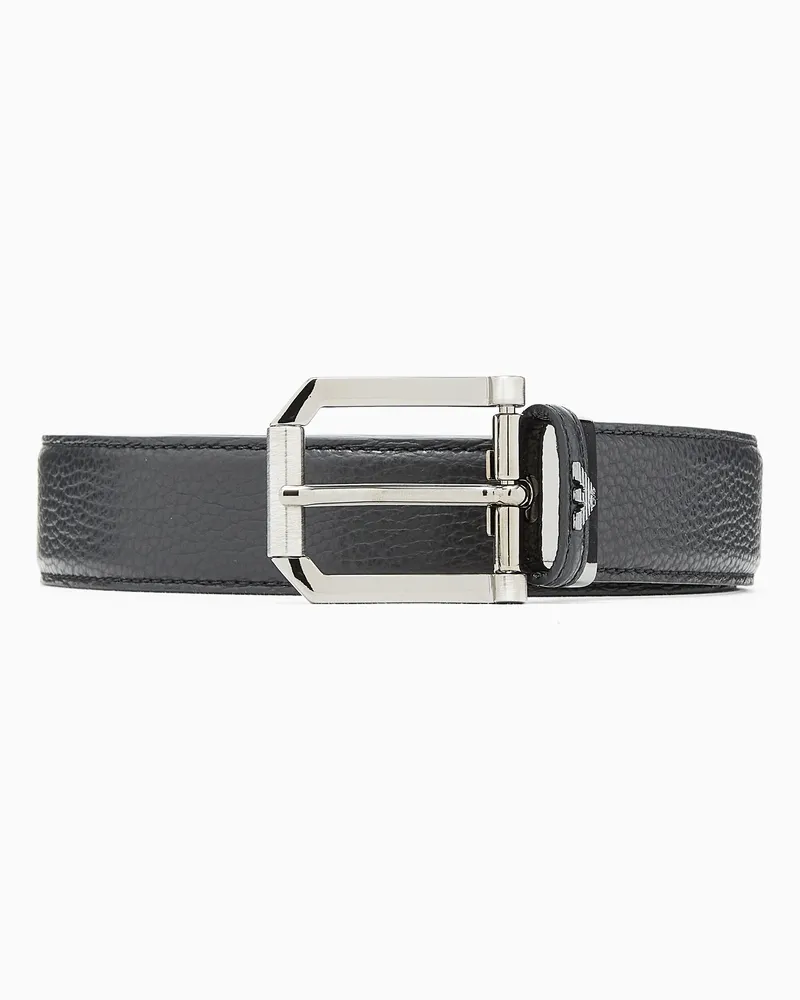 Emporio Armani Gürtel aus Stierleder Schwarz