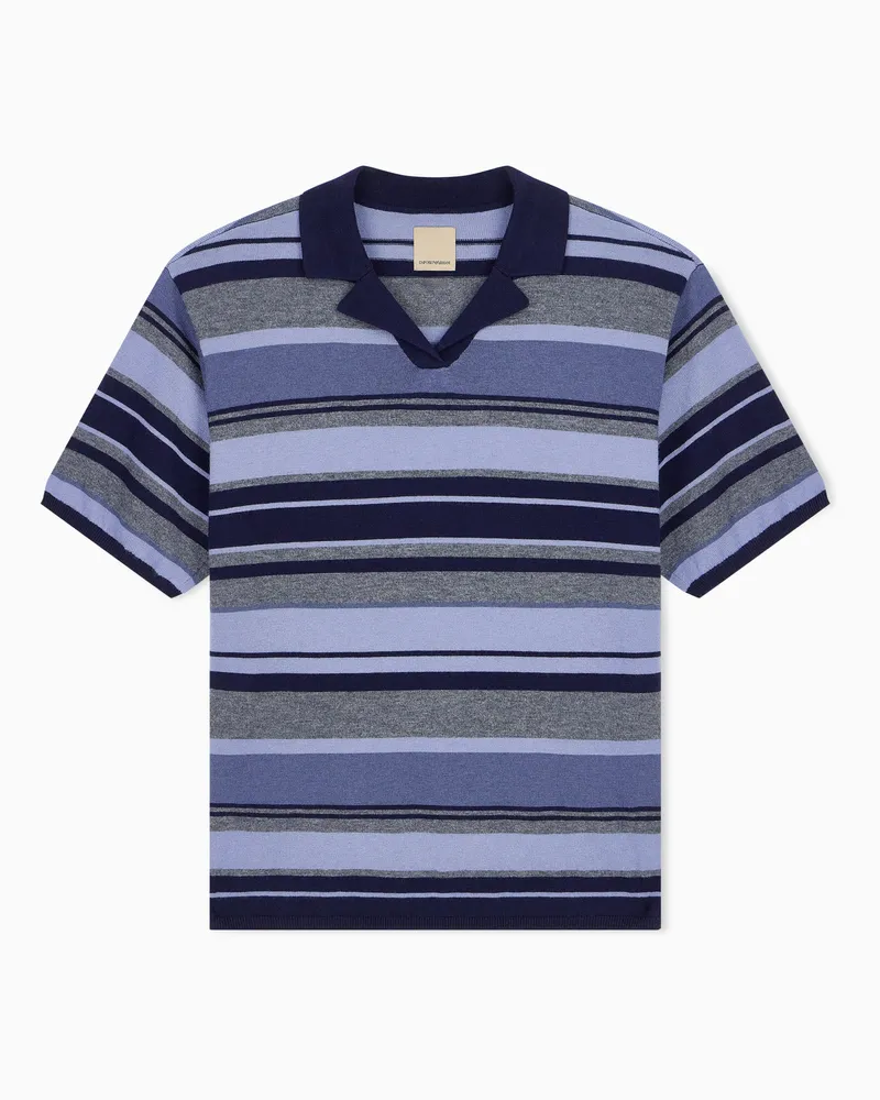 Emporio Armani Poloshirts aus Strick Blau