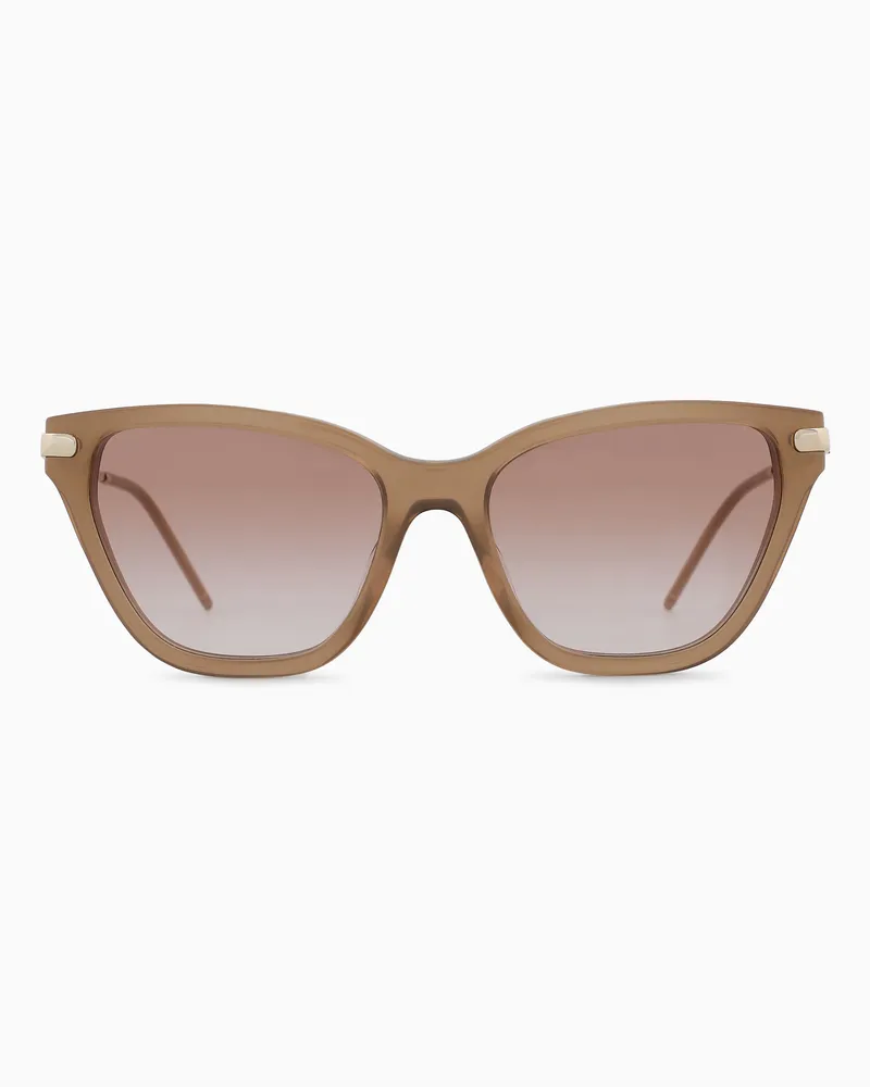Emporio Armani Sonnenbrille für Damen mit Cat-Eye-Fassung Goldfarben