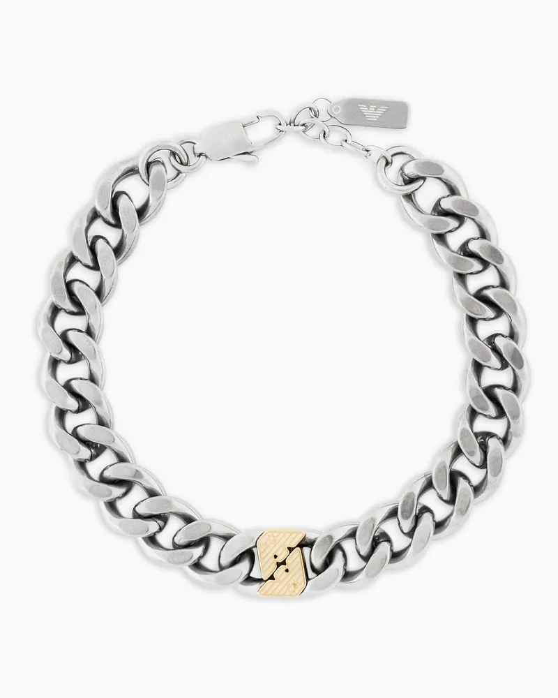 Emporio Armani Kettenarmband aus zweifarbigem Edelstahl Mehrfarbig