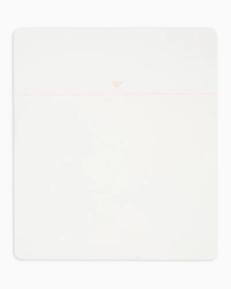 Emporio Armani Gerippte Decke aus einer Modal-Mischung mit Adlerlogo Pink